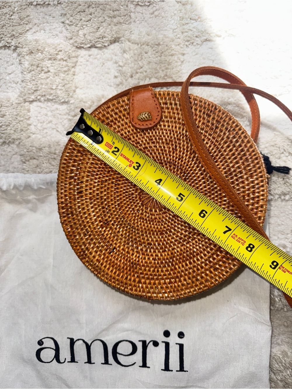 Amerii Brown Woven Round Crossbody Bag - Picture 4 of 11